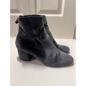 Velvet Whimsigoth Ankle Boots Block Heel Back Zip Womens Size 8